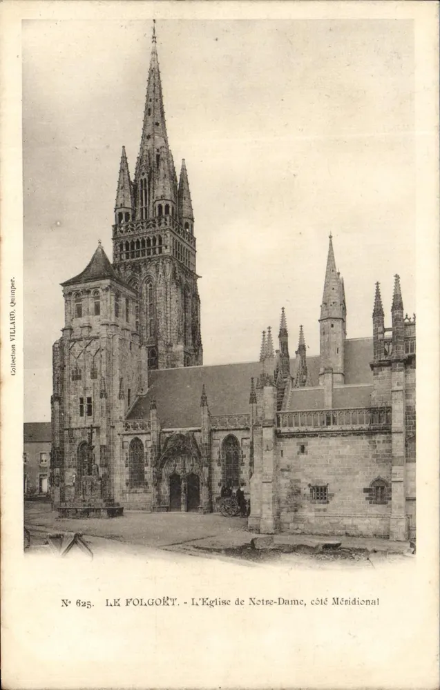 Le Folgoët - Die Kirche Notre-Dame, südliche Seite — Sammlung Villard, n° 625 - Vorderseite