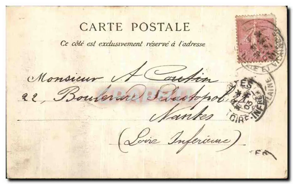 Côte d'Emeraude — Die Kirche in Rejou — Rotherneuf, n°2518 - Rückseite