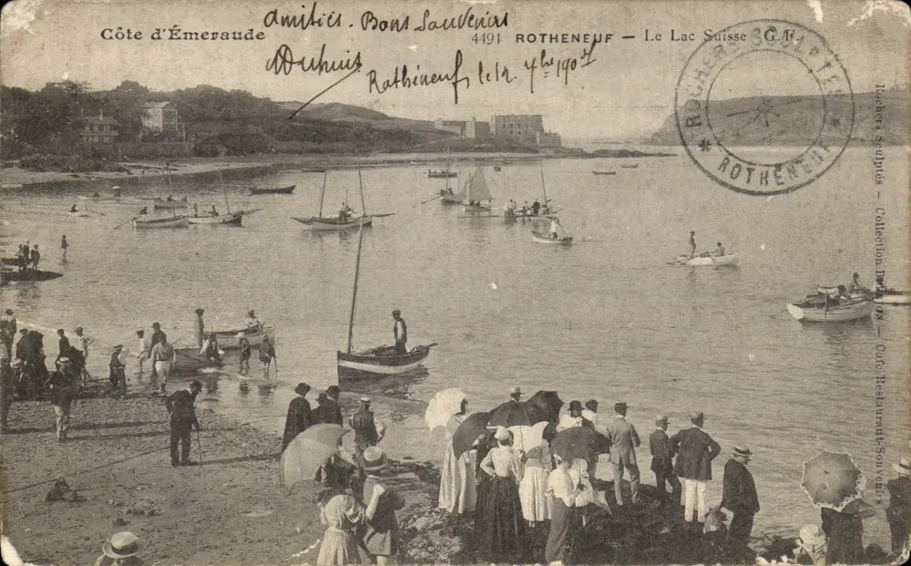 Côte d'Émeraude — Le Lac Suisse à Rothéneuf — éditeur Rocher's Souvenirs, n° 4491 - Vorderseite