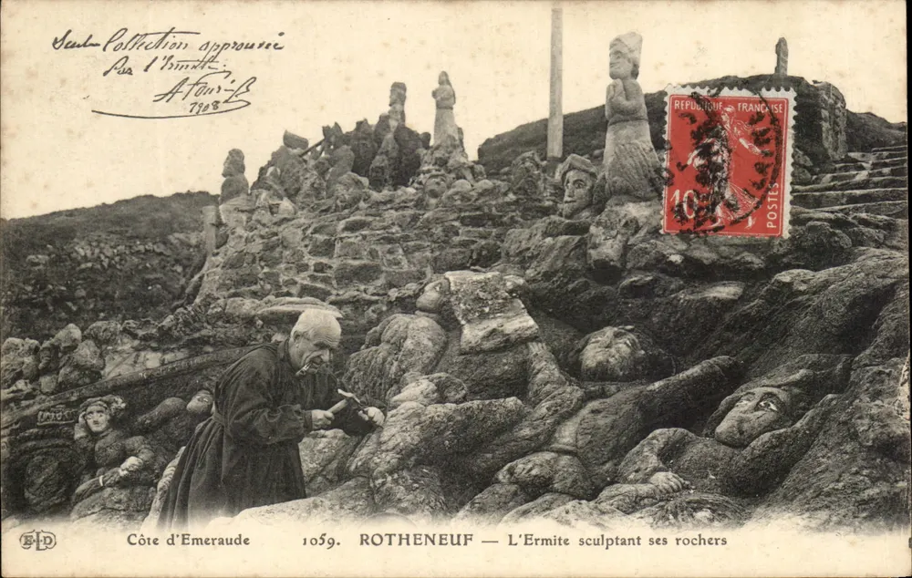 Rotheneuf — Der Einsiedler, der seine Felsen schneidet — B.D. Nr. 1059 - Vorderseite