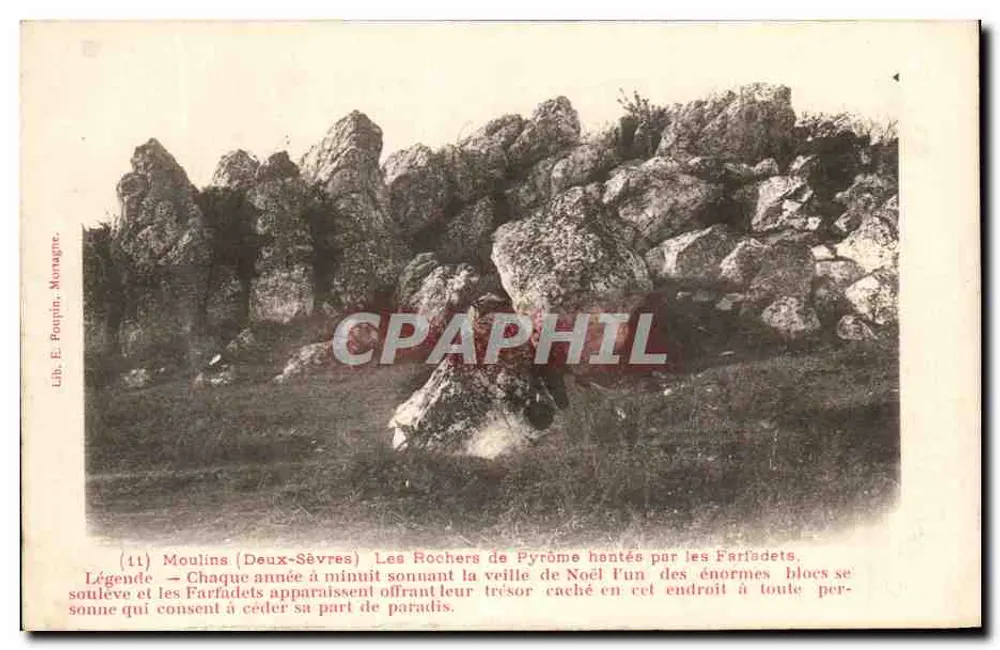 Die Felsen von Pyrôme — Legende der Farfadets — Lib. E. Poupin, Montrouge - Vorderseite
