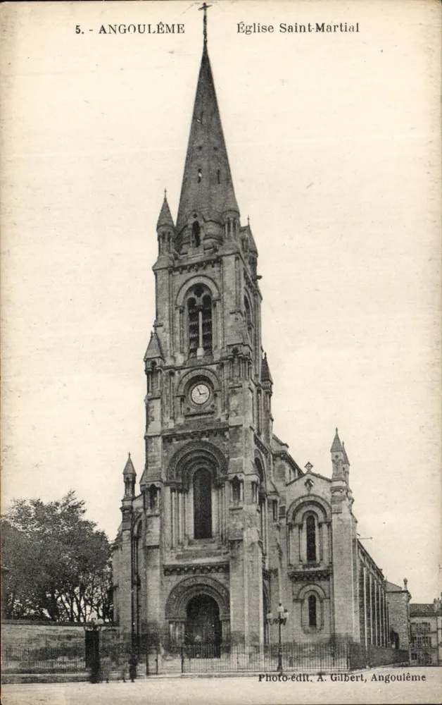 Angoulême — Igreja de São Martim — Foto-edição A. Gilbert, Angoulême - Frente