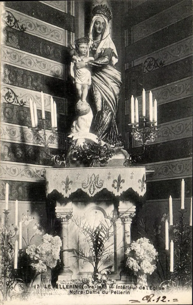 Le Pellerin (Loire-Inf.) — Innenansicht der Kirche Notre-Dame du Pellerin — Verlag F. Chereuil, n°17 - Vorderseite