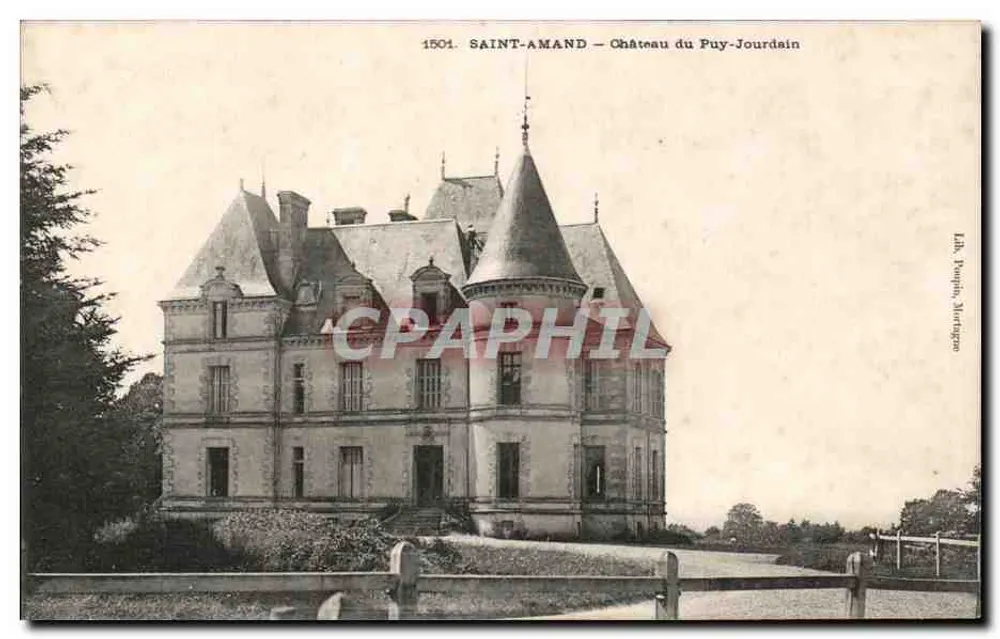 Saint-Amand — Schloss Puy-Jourdain — Lib. Doupin, Mortagne - Vorderseite