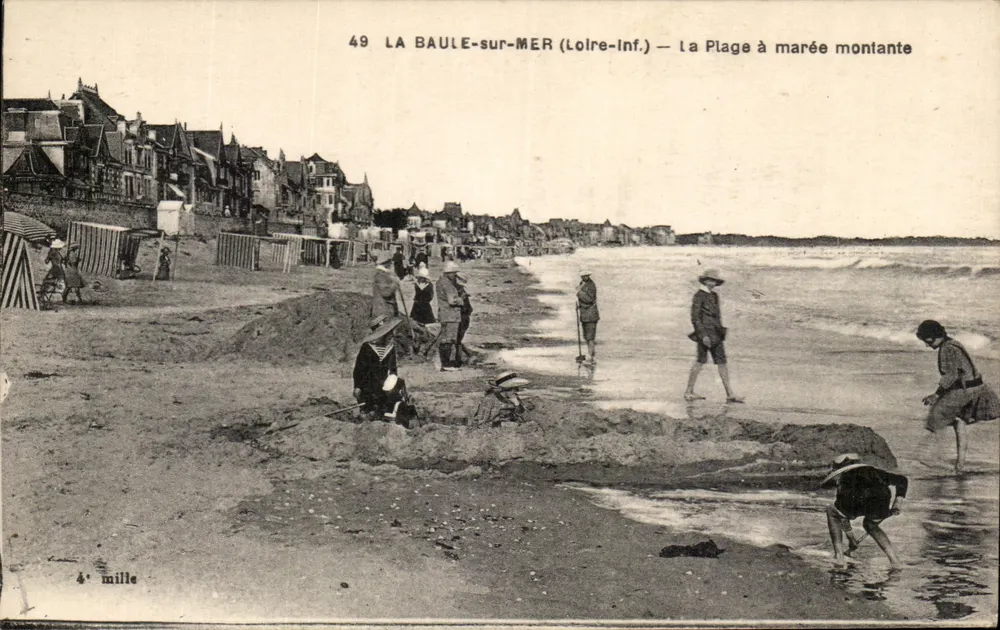 La Baule-sur-Mer (Loire-Inf.) — Die Strandpromenade bei Ebbe — F. Chaprau, Imp. Édit., 35, rue Eugène-Orixe, Nantes - Vorderseite