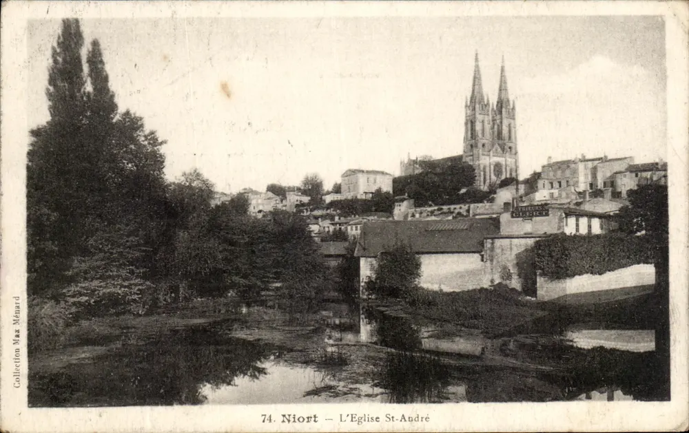 Niort — A Igreja de São André — Coleção Max Ménard, n°74 - Frente