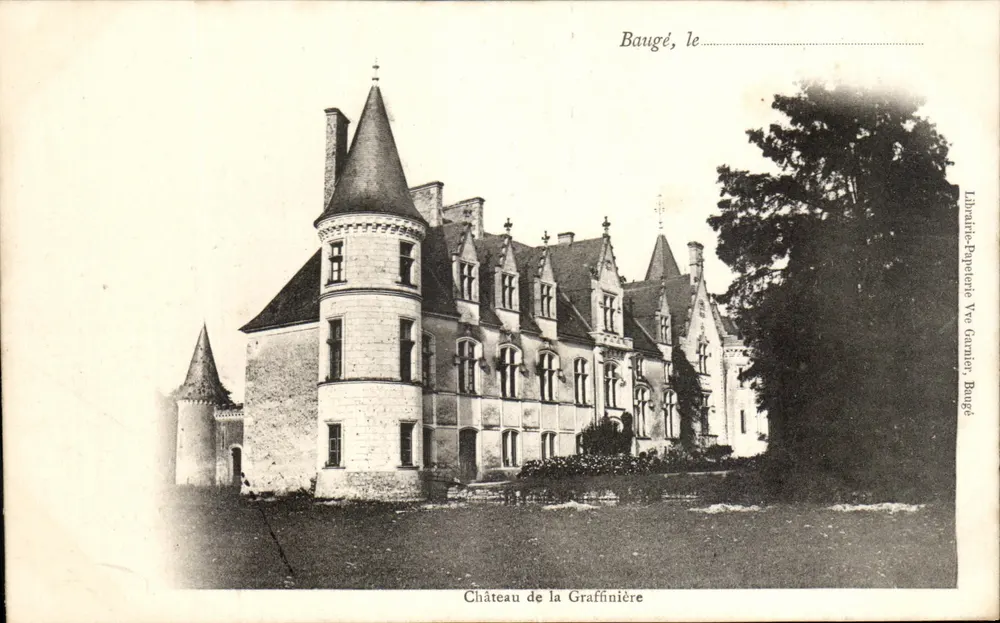 Castelo da Graffinière — Baugé, Loire — Livraria-Impressoria Vve Gamier, Baugé - Frente
