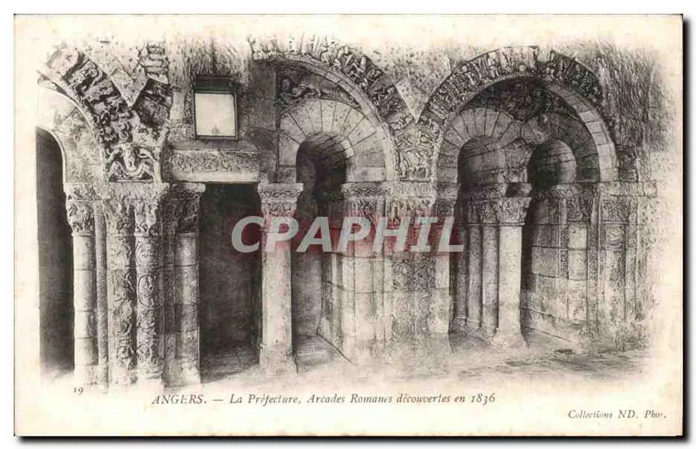 Angers — Die Präfektur, romanische Arcaden entdeckt 1836 — Collections ND. Phor. - Vorderseite