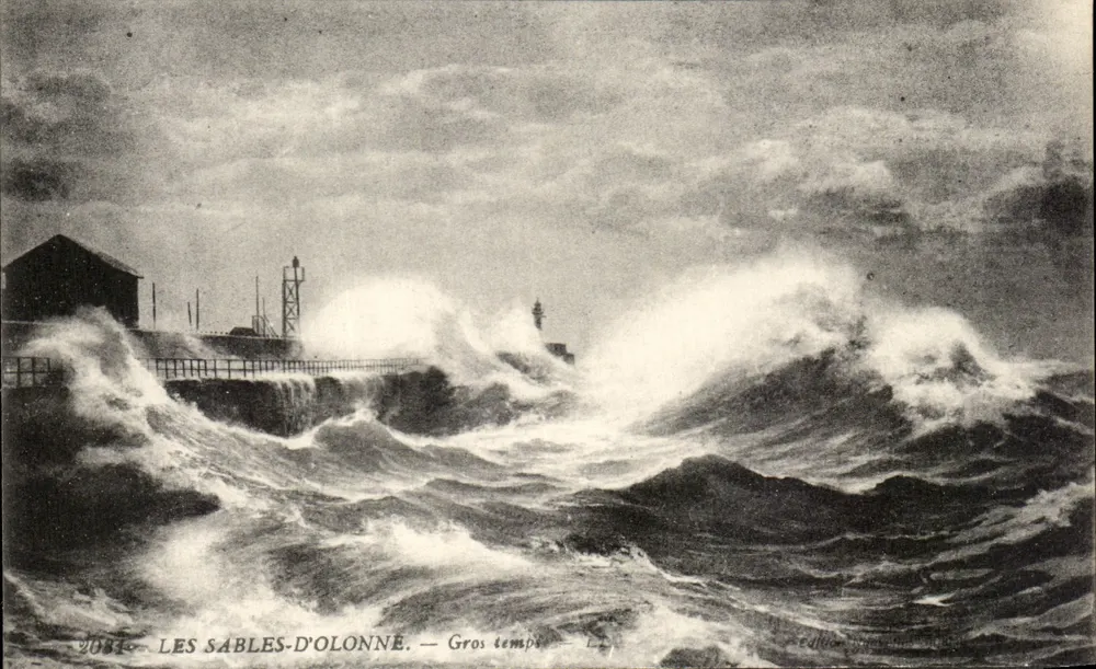 Les Sables-d'Olonne — Gros temps — edição Véronique - Frente