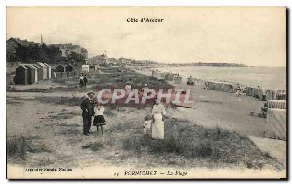 Pornichet — A Praia — Costa do Amor — Artaud e Nozais, Nanles - Frente
