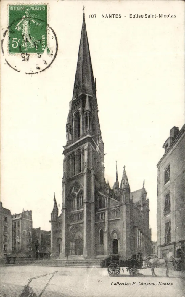 NANTES - Kerk van Sint Nicolaas — Collectie F. Chapeau, Nantes, n°107 - Voorkant