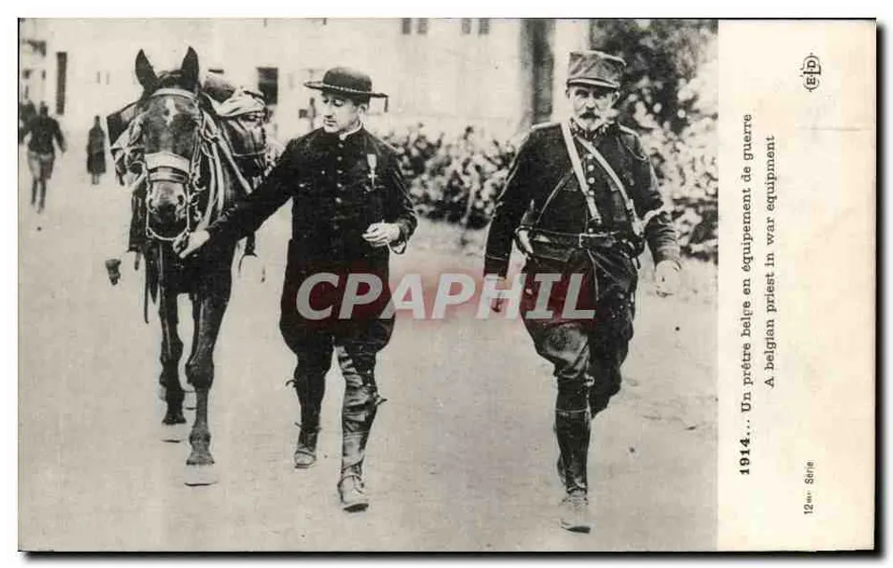 Ein belgischer Priester in Kriegsausrüstung — 1914 — Edition EIP, 12. Serie - Vorderseite