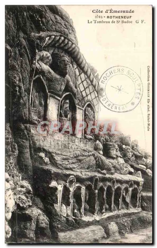 Côte d'Émeraude - ROTHENEUF — Das Grab von St. Budoc G F. — Verleger: Rochers Sculptés - Vorderseite