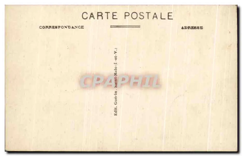 Côte d'Émeraude - Die geschnitzten Felsen - Saint-Budoc - G. F. - Rückseite