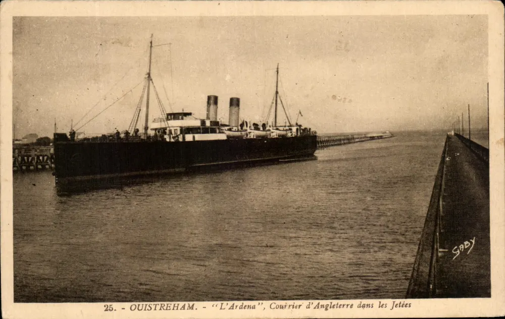Ouistreham — Der Dampfer 'L'Ardena' — Edition Gaby - Vorderseite