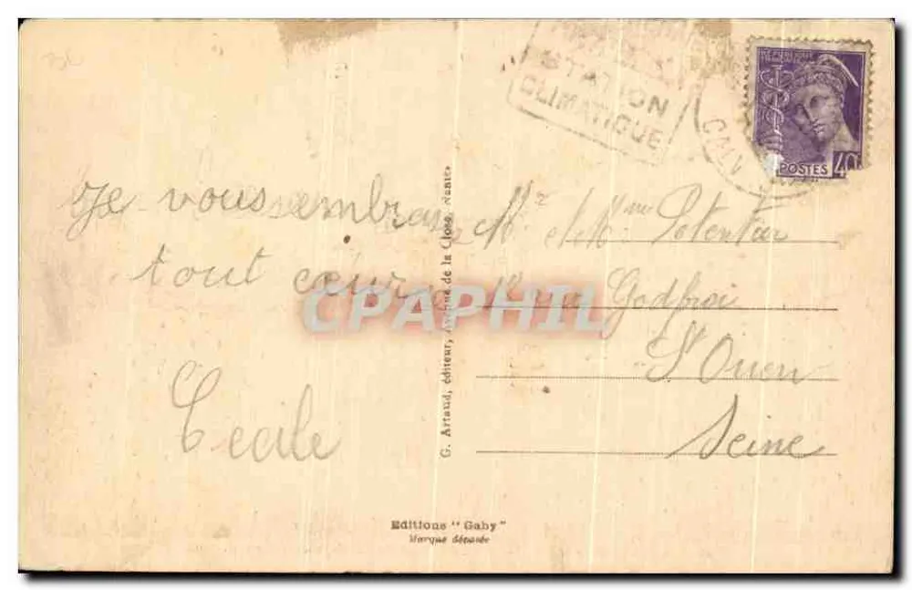 Ouistreham — Der Dampfer 'L'Ardena' — Edition Gaby - Rückseite