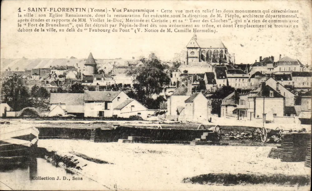 Saint-Florentin (Yonne) - Panoramablick — Sammlung J. D., Sens - Vorderseite