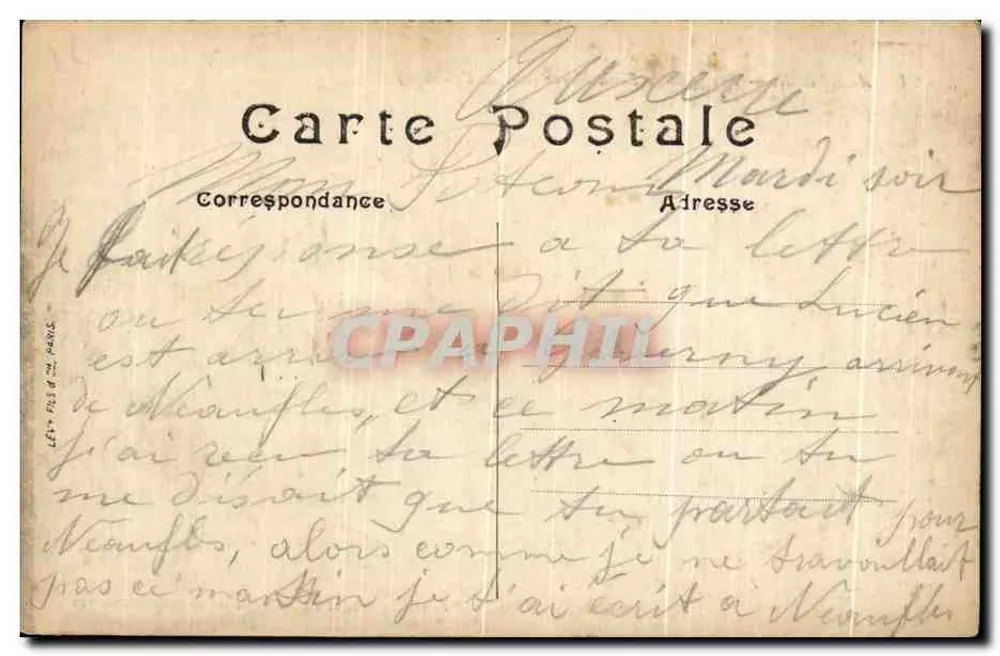 Auxerre — Ansicht von Saint-Pierre (Seite der Uhr) — unbekannter Verleger, Nr. 21 - Rückseite