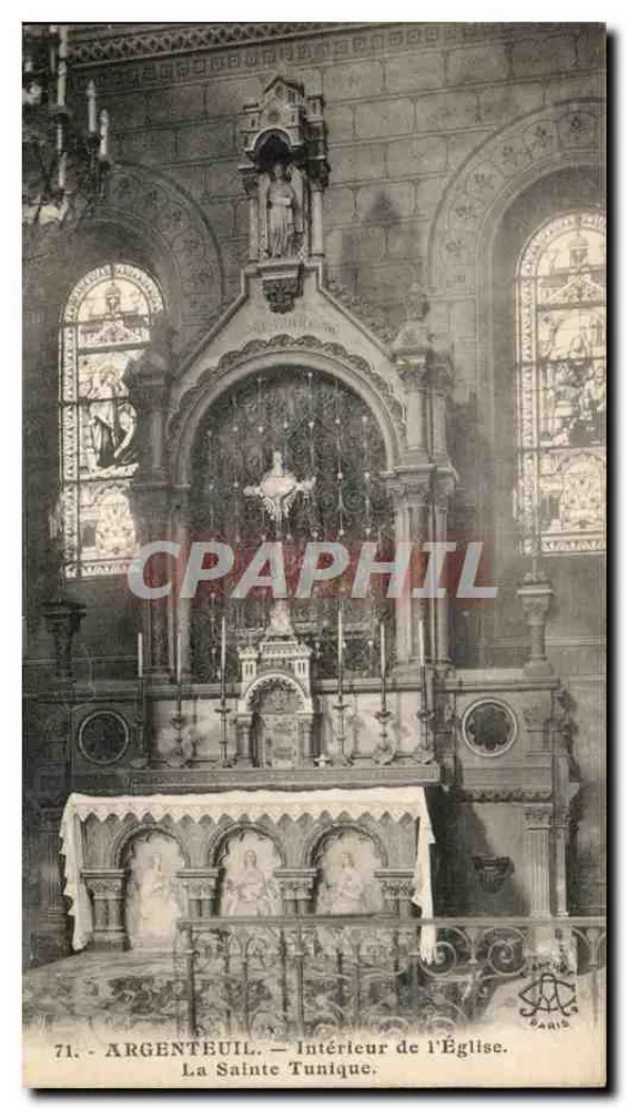 Argenteuil — Innenansicht der Kirche Sainte-Tunique — Verleger Artus, Paris, Nr. 71 - Vorderseite