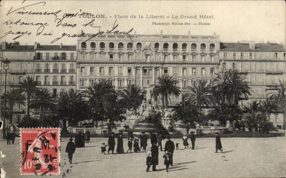 Toulon - Place de la Liberté - Le Grand Hôtel — Phototypie Marius Bar — Toulon - Vorderseite
