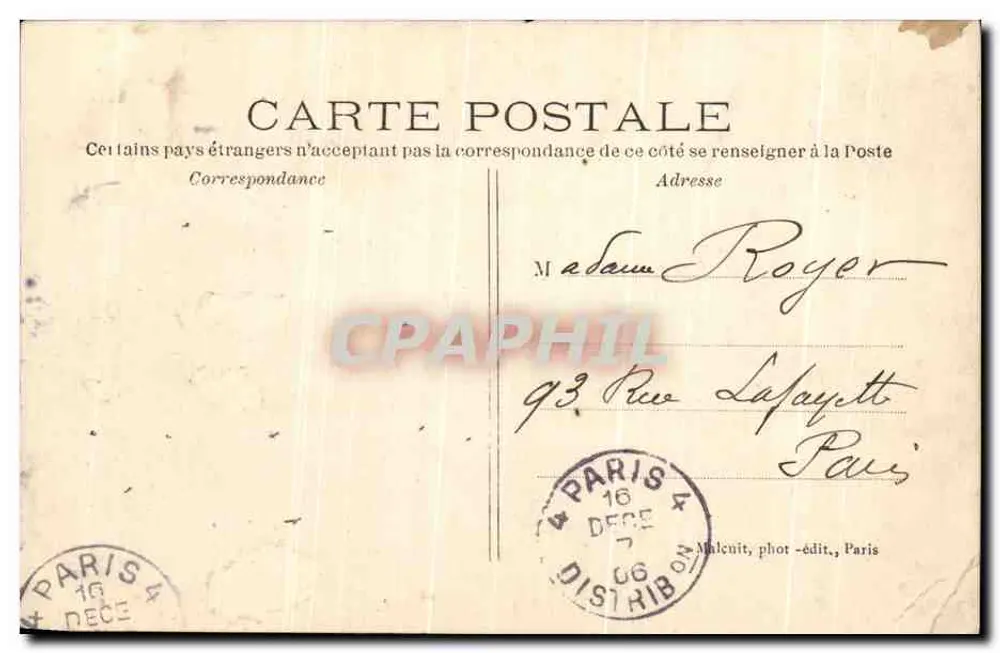 Bécon-les-Bruyères — Rue Armand-Sylvestre — C.M. n°253 - Rückseite