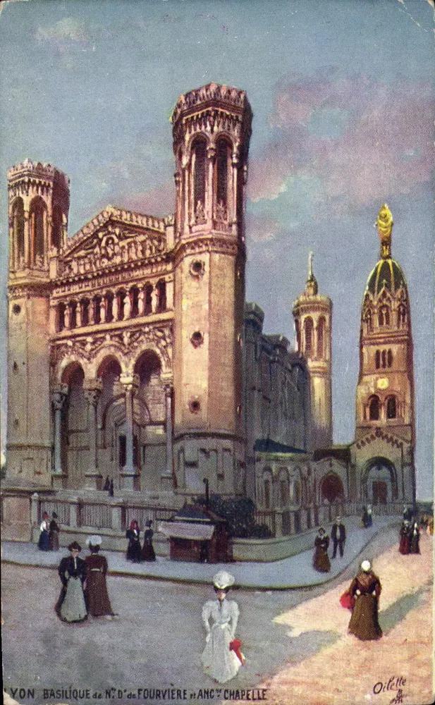 Lyon - Basílica Nossa Senhora de Fourvière e Antiga Capela — Oillette, série 116 - Frente