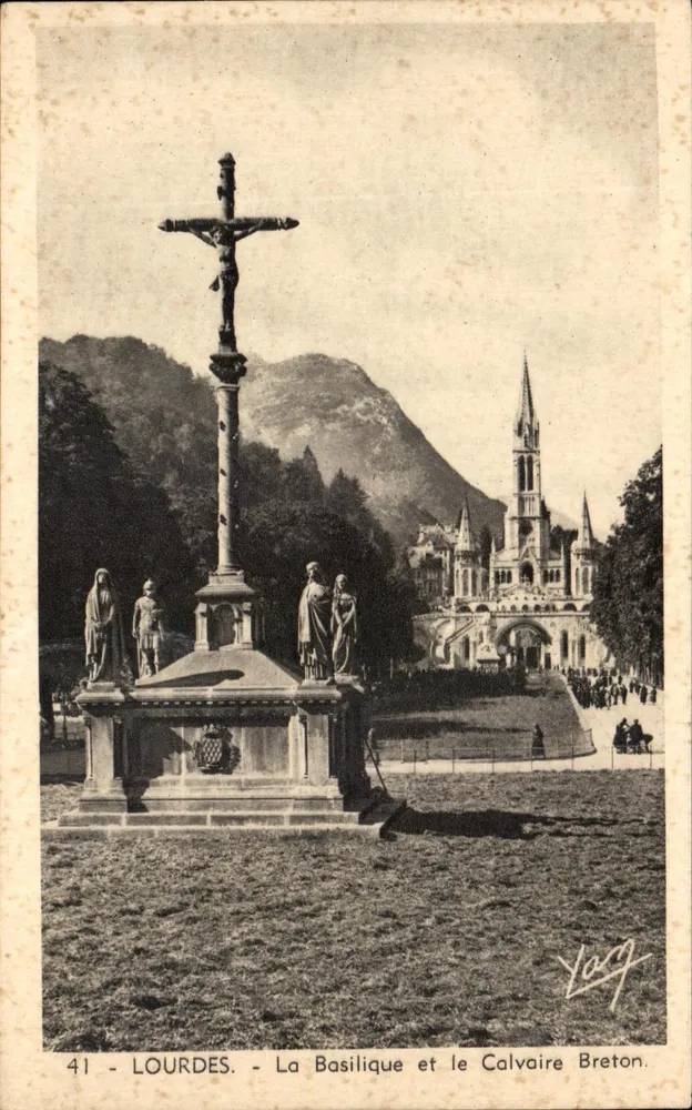 Lourdes - Die Basilika und der Bretonische Calvary — Foto-Ausgabe Quinault, Nr. 41 - Vorderseite