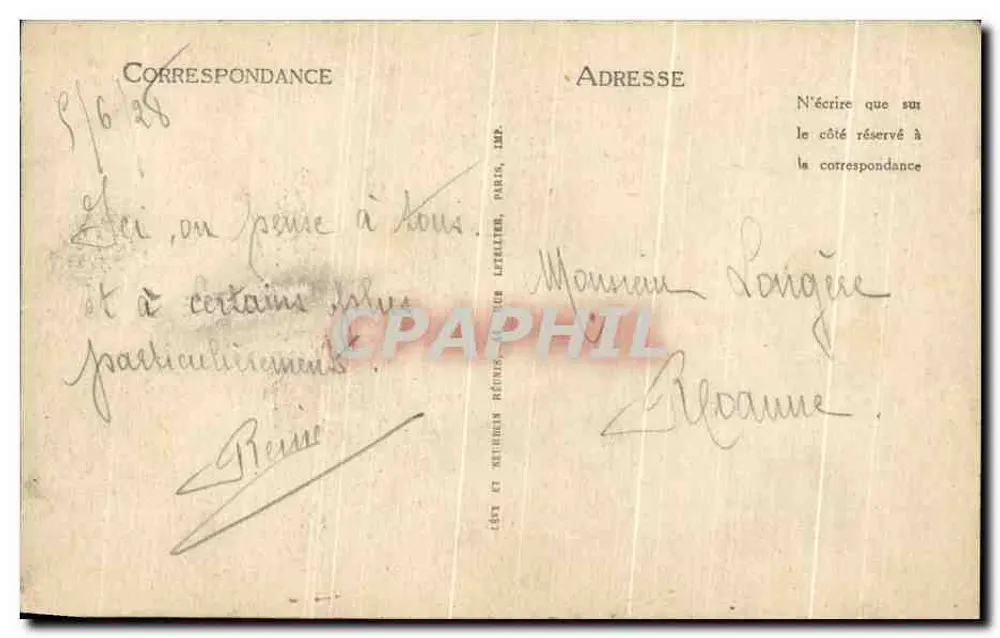 Lourdes — Vista aérea — Léon Lefebvre, impr. Paris - Verso