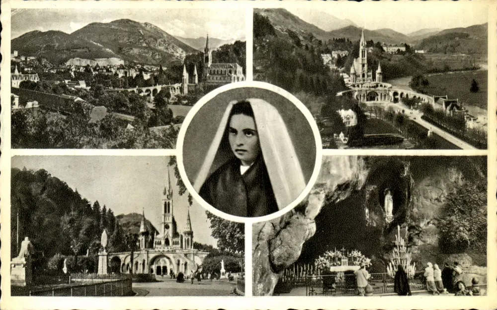Lourdes — Vista panorâmica e santuário — Edição Palácio do Peregrino - Frente