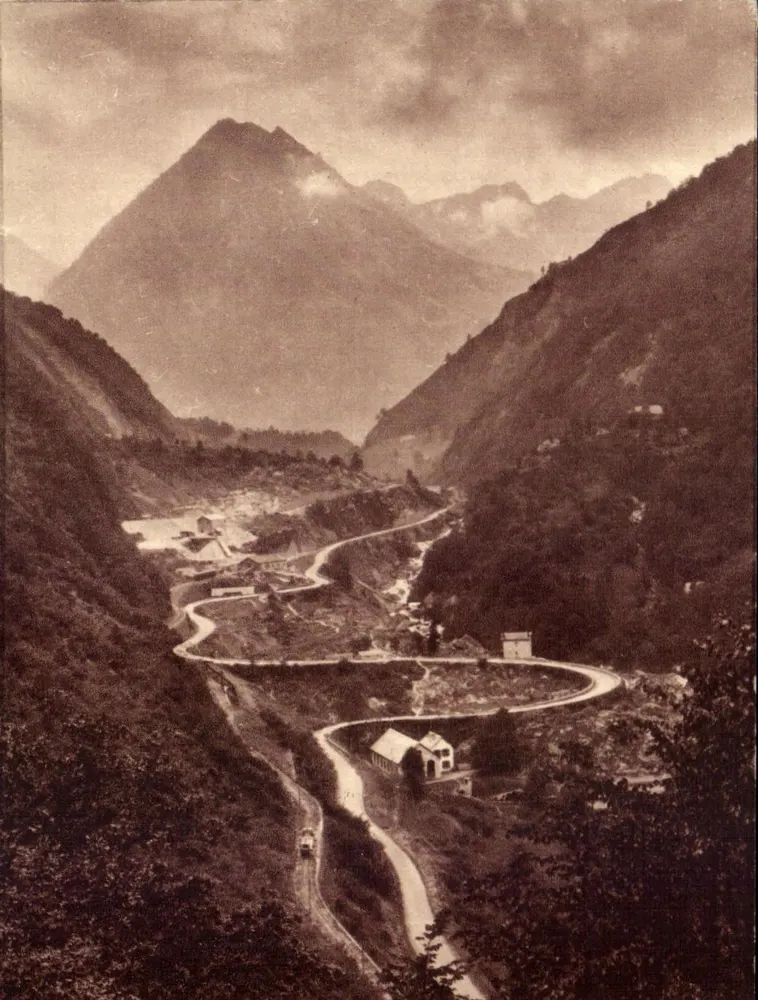 Cauterets (H.-P.) — Estrada de Pierrefitte a Cauterets - Le Limaçon — Edições Jové, Pau - Frente