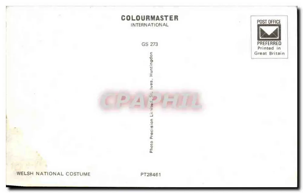 Mulheres em traje nacional gales — cena de rio — Colourmaster International, GS 273 - Verso