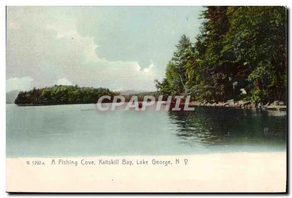 Ein Fischereihafen, Katillskill Bay, Lake George, N.Y. — The Rotograph Co., N.Y. City (Germany) — Seriennummer G 1292a - Vorderseite