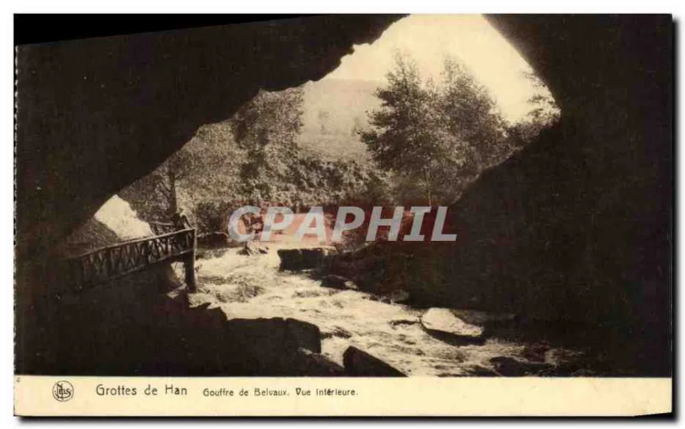 Grotten von Han — Belvaux Schlucht. Innenansicht — S.A. des Grottes de Han-sur-Rochefort - Vorderseite