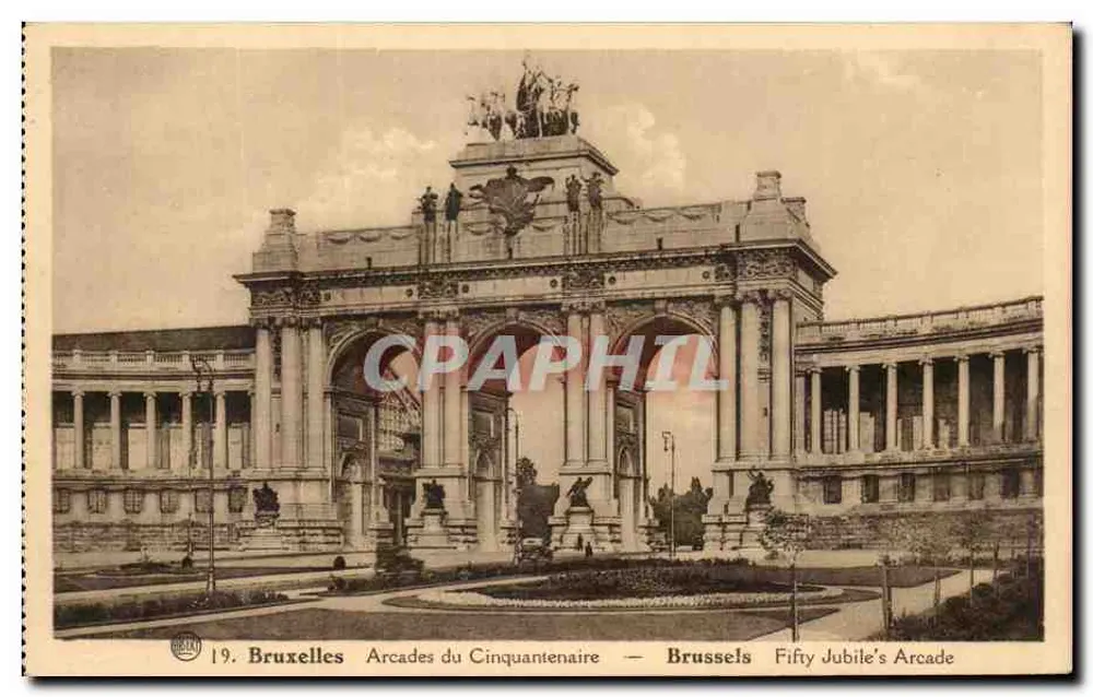 Bruxelas — Arcadas do Cinquentenário — editor HIBERT, n°19 - Frente