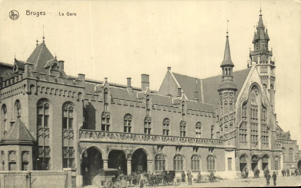 Bruges — A Estação — editor Nels, número de série não visível - Frente