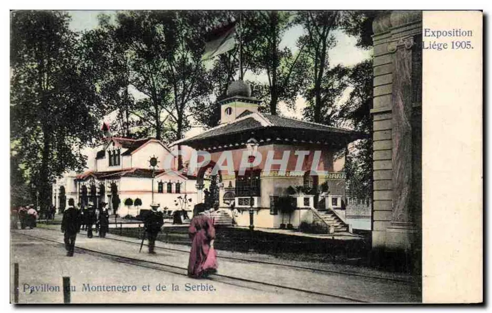 Pavillon von Montenegro und Serbien — Ausstellung Liège 1905 — Lager Rue Fragnée 204 Liège - Vorderseite