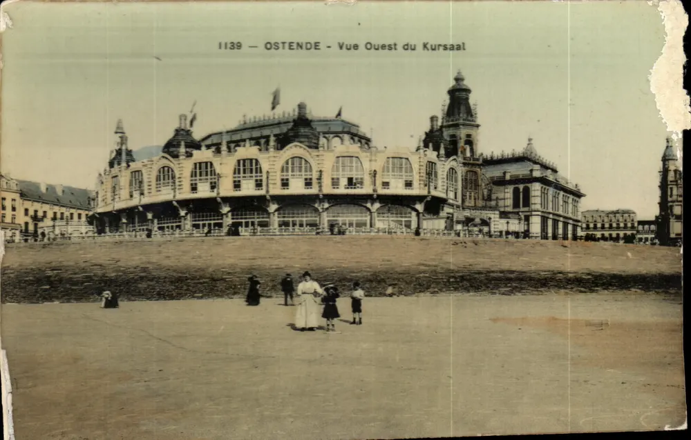 Ostende — Vue Ouest du Kursaal — Édition Grand Bazar Anspach - Vorderseite
