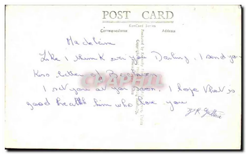 Berehaven und Slieve Miskish Mountains, Castletownbere — KenCard Series - Rückseite