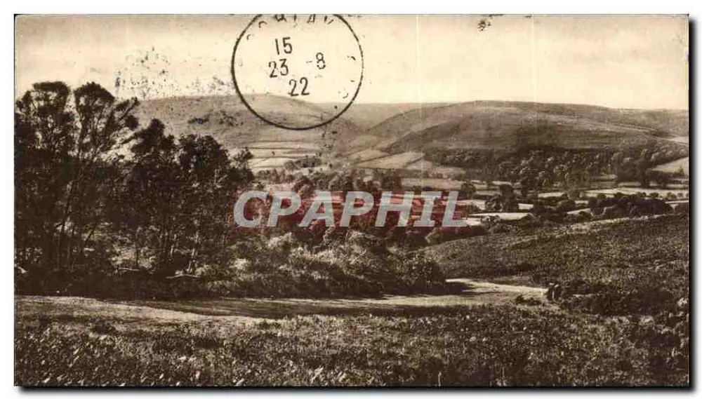 Paysage rural — vue de collines et champs — éditeur Frith & Co. Ltd., No. 6949 - Voorkant