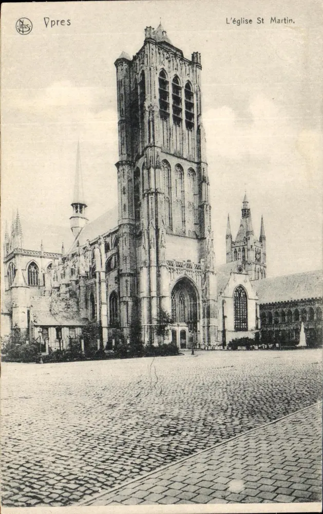 Vpres — A Igreja de São Martinho — Nels, Bruxelas, Série 59, No. 8 - Frente