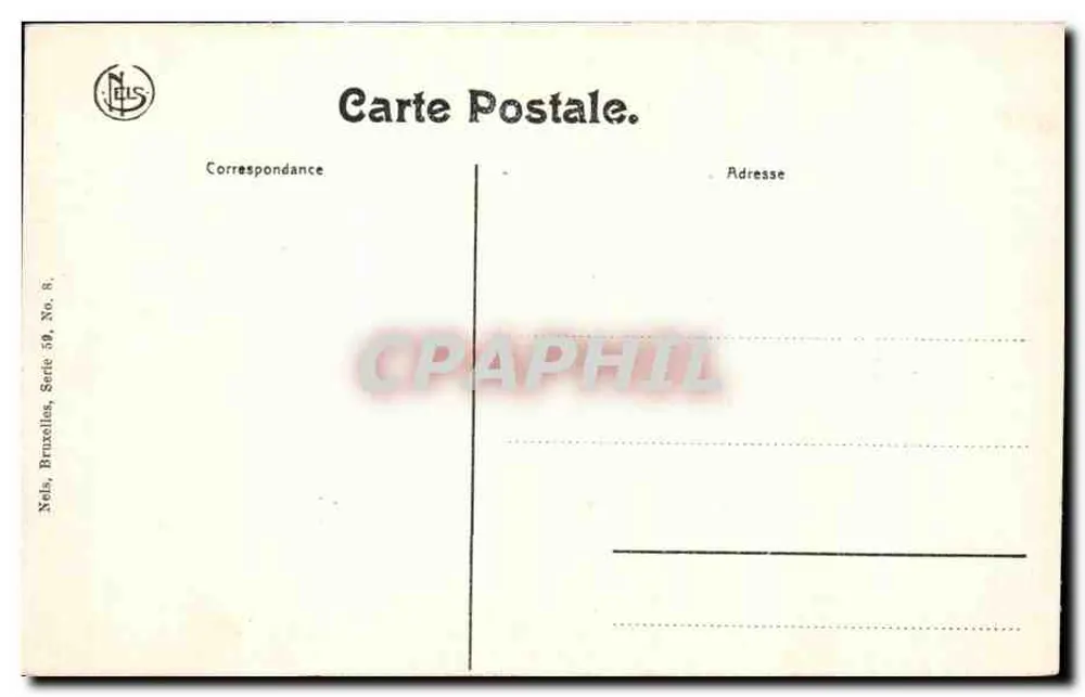 Vpres — A Igreja de São Martinho — Nels, Bruxelas, Série 59, No. 8 - Verso