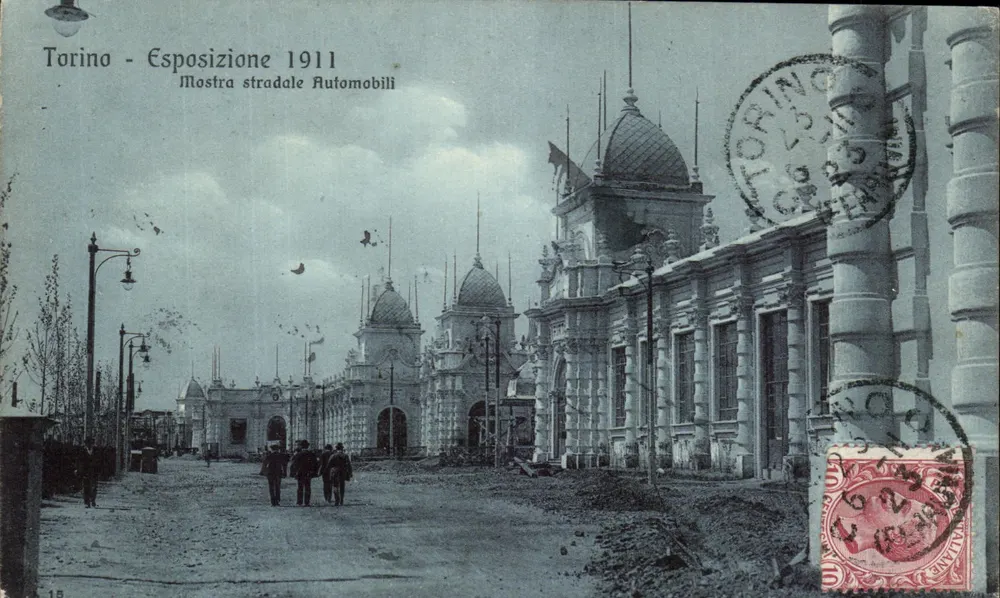 Turin - Ausstellung 1911 - Straßenausstellung Automobil - Vorderseite