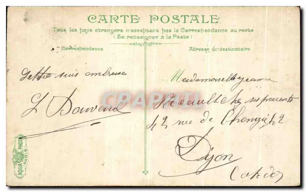 Lyon. O palácio São Pedro — vista da praça com a fonte — editor L.V.B.C. n°29 - Verso
