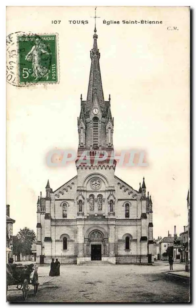 Igreja de São Etienne — Tours — C.M. n°107 - Frente