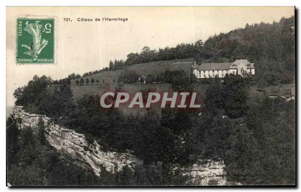 Coteau de l'Hermitage — vista do castelo sobre falésia — n° 701 - Frente