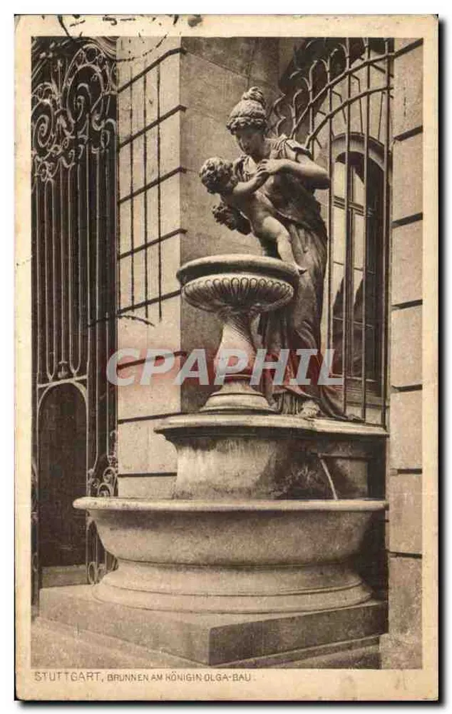 Stuttgart, fontaine de la reine Olga — éditeur L. Schaller, n° non visible - Voorkant