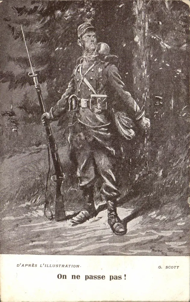 Soldat im Feld — On ne passe pas ! — G. Scott - Vorderseite