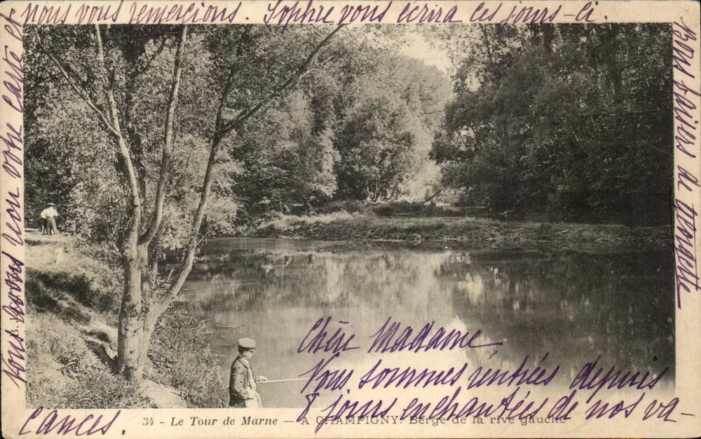 Der Tour de Marne — Bei CHAMPIGNY. Ufer der linken Seite — Die Ance. - Vorderseite