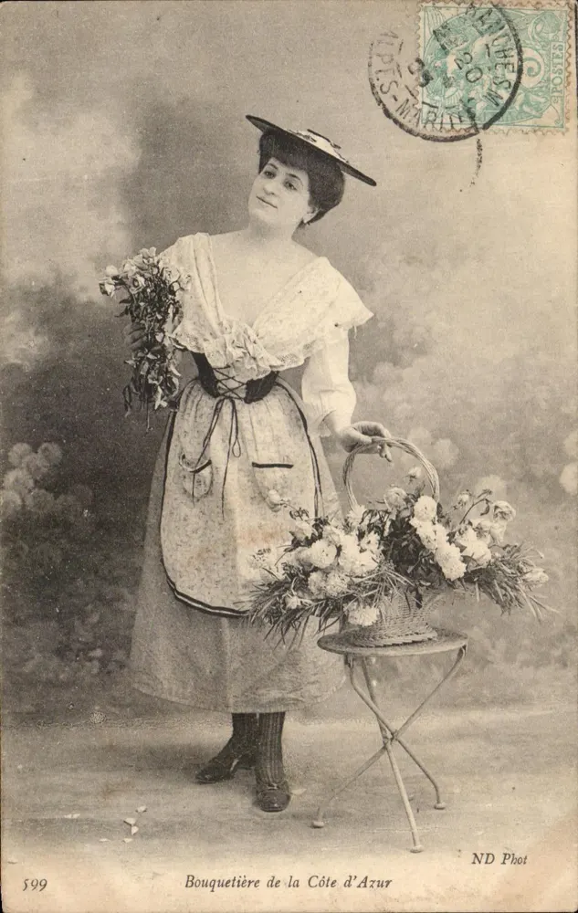 Blumenverkäuferin der Côte d'Azur — ND Phot, n° 599 - Vorderseite