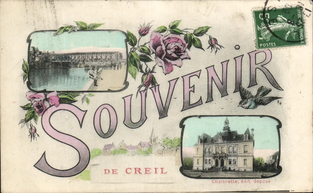 Creil — Lembrete de Creil — Chalbrette, editor registrado - Frente